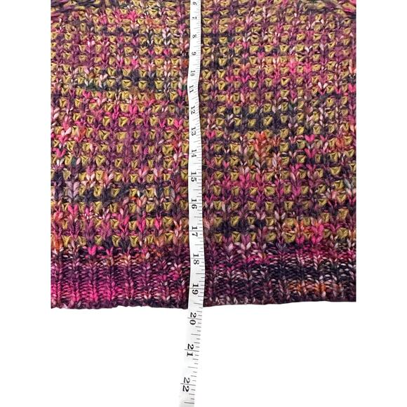 Moth Anthropologie Pink Multicolored Chunky Wool Mohair Knit Sweater, size M - Picture 5 of 7